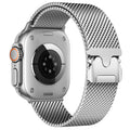 WSYB Milanese Magnetic Mesh Loop Compatible with Apple Watch Band Ultra 2/Ultra 49mm 46mm 45mm 44mm 42mm 41mm 40mm 38mm Men Women, Designer Parachute-Style Metal Buckle Adjustable Strap for iWatch SE Series 11/10/9/8/7/6/5/4