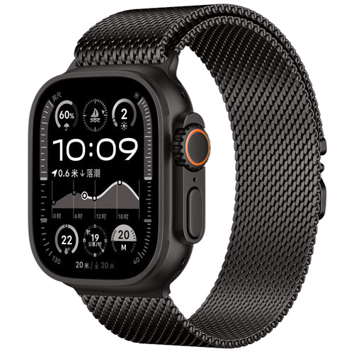 WSYB Milanese Magnetic Mesh Loop Compatible with Apple Watch Band Ultra 2/Ultra 49mm 46mm 45mm 44mm 42mm 41mm 40mm 38mm Men Women, Designer Parachute-Style Metal Buckle Adjustable Strap for iWatch SE Series 11/10/9/8/7/6/5/4