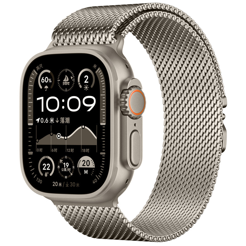 WSYB Milanese Magnetic Mesh Loop Compatible with Apple Watch Band Ultra 2/Ultra 49mm 46mm 45mm 44mm 42mm 41mm 40mm 38mm Men Women, Designer Parachute-Style Metal Buckle Adjustable Strap for iWatch SE Series 11/10/9/8/7/6/5/4