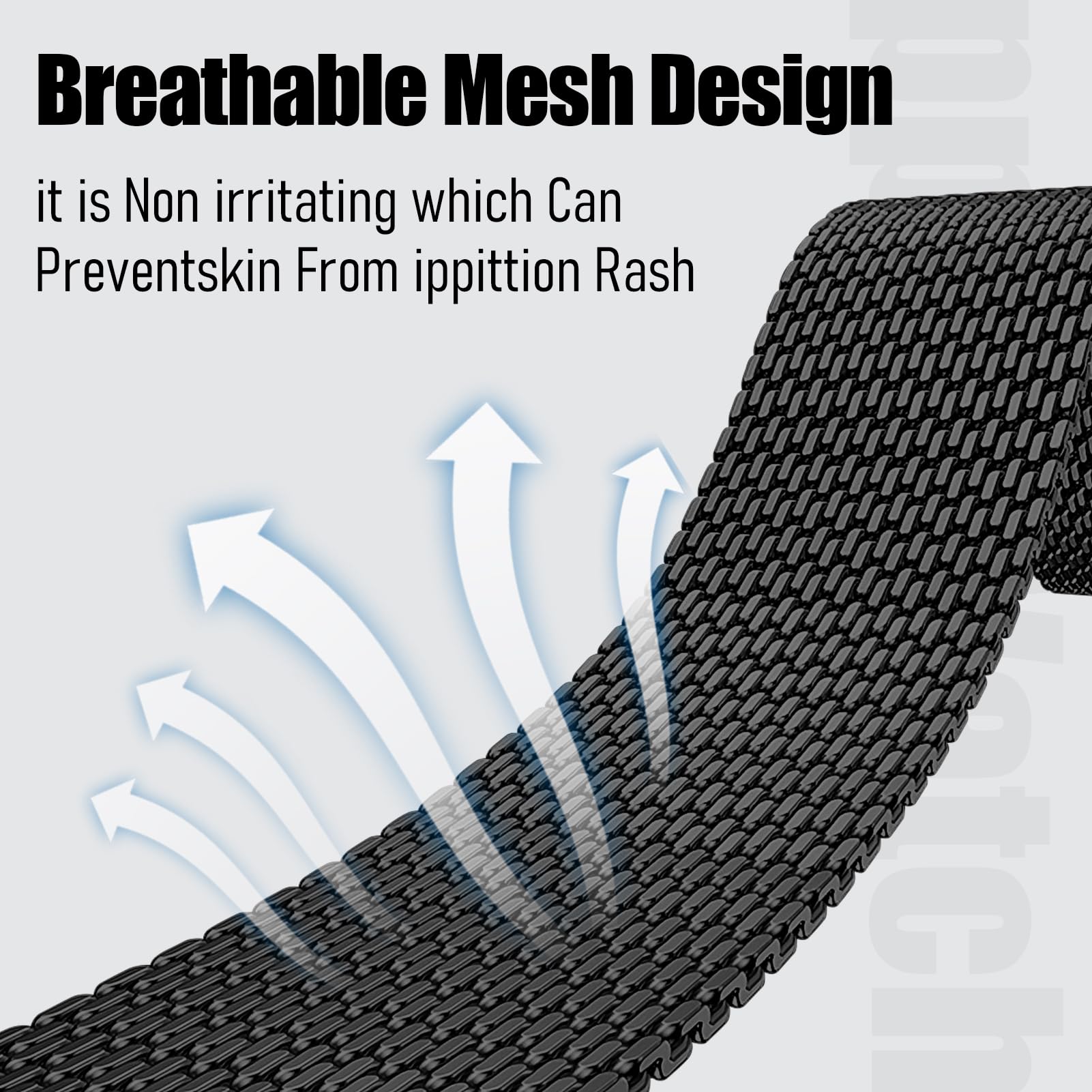 WSYB Milanese Magnetic Band Compatible with Apple Watch, Breathable Stainless Steel Mesh with Strong Magnetic Buckle, Compatible with iWatch Series Ultra 11 10 9 8 7 6 SE